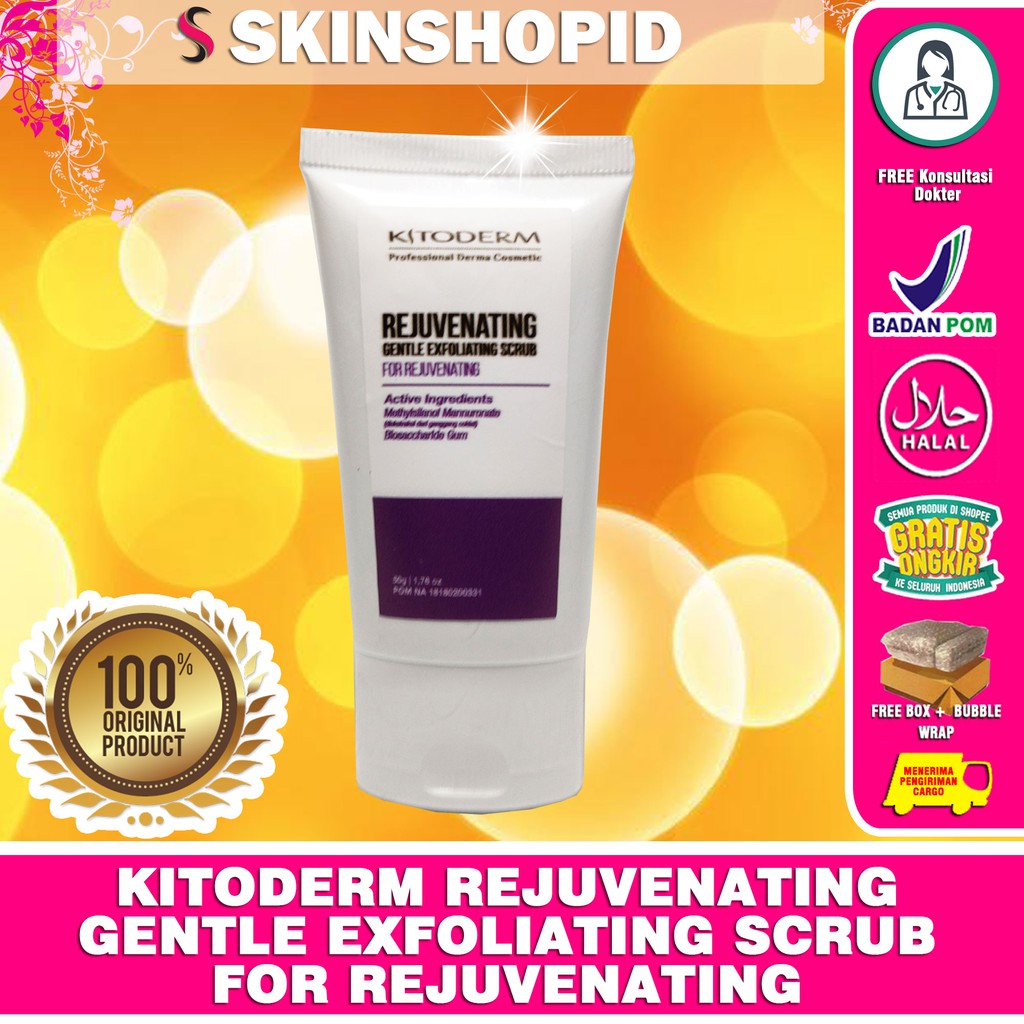 Kitoderm Rejuvenating Gentle Exfoliating Scrub For Rejuvenating 50gr Original / Scrub BPOM Aman