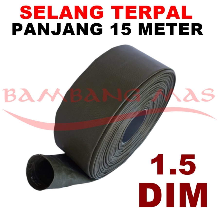 Selang Drip Irigasi Terpal Orchid Semi Karet 1.5 Dim Panjang 15 Meter