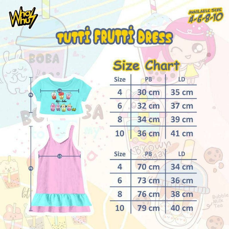 dress anak perempuan/dress tutti frutti