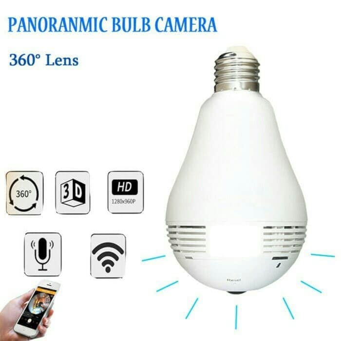 Camera CCTV IP BHOLAM Wireless Panoramic EYE 360 KAMERA lampu