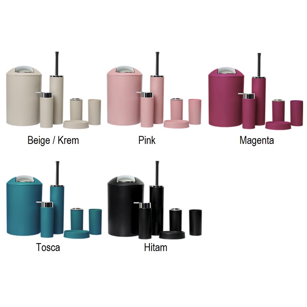 Reine Bathroom set / peralatan mandi plastik isi 6