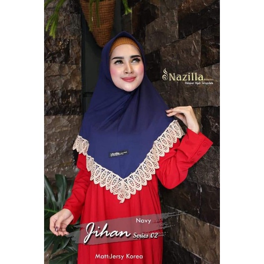 Jilbab bergo simpel daily polos jihan renda