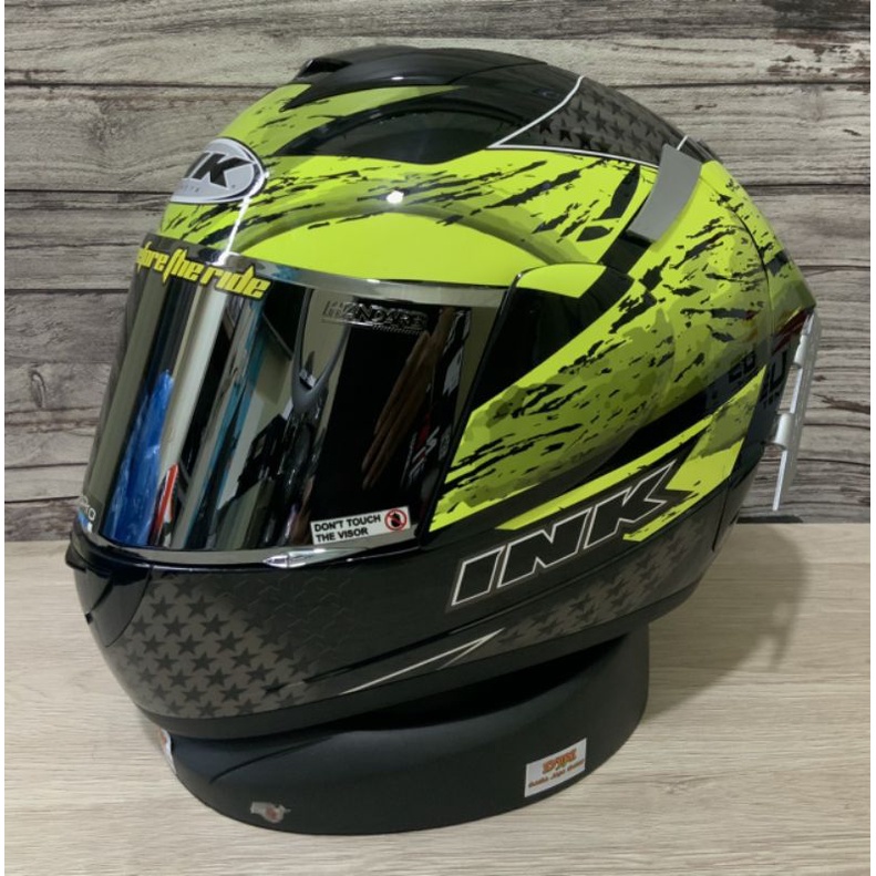 HELM INK CL MAX MOTIF 3LTD/SERI 5/7/HELM INK FULL FACE/FULL PAKET-motif 7 yellow paket