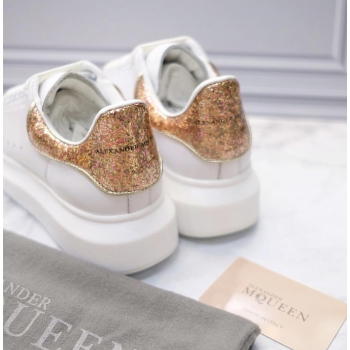 alexander mcqueen white glitter