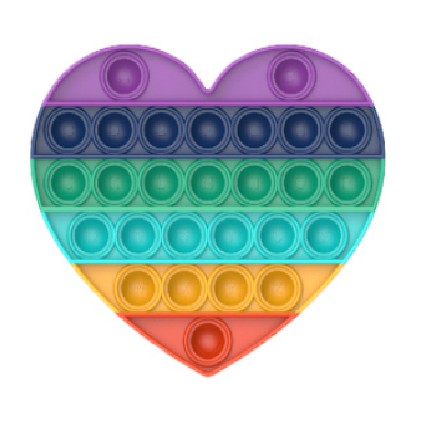 READY JAKARTA- push pop it murah fidget toy rainbow mainan anak  bubble Usensory toys stress relieve-Love