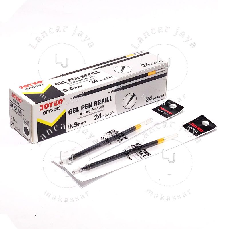 

[1 BOX / 24 PCS] Gel Pen Refill Isi Ulang Pulpen Joyko GPR-263 0.5 mm