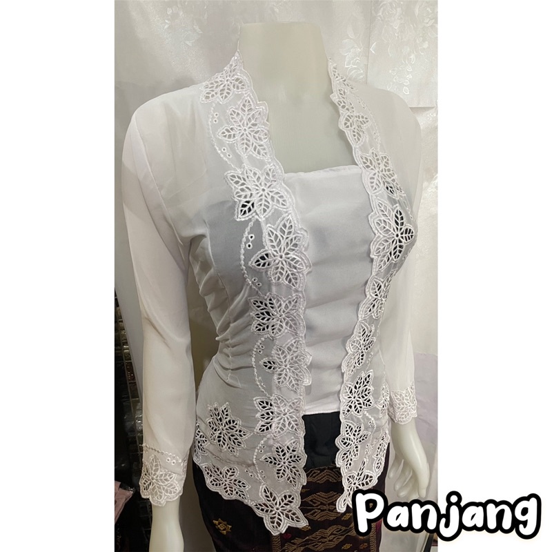 KEBAYA BALI SEMI BORDIR CREPE BUNGA (ATASAN KEBAYA SAJA)