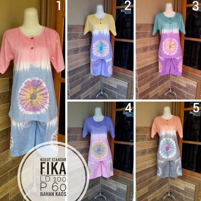 PRODUK READY... SETELAN BAJU BATIK JUMPUTAN CELANA PENDEK TIEDYE KULOT KAOS NAYA BATIK MURAH