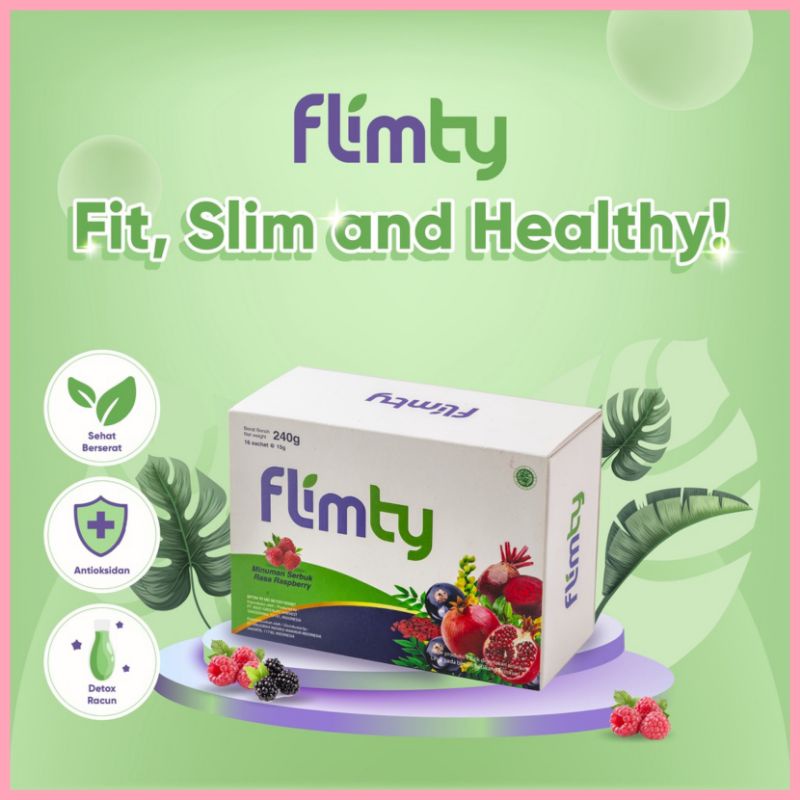 BPOM Halal FLIMTY Original Slim Fit And Healthy Fiber Detox Usus Penurun Berat Badan