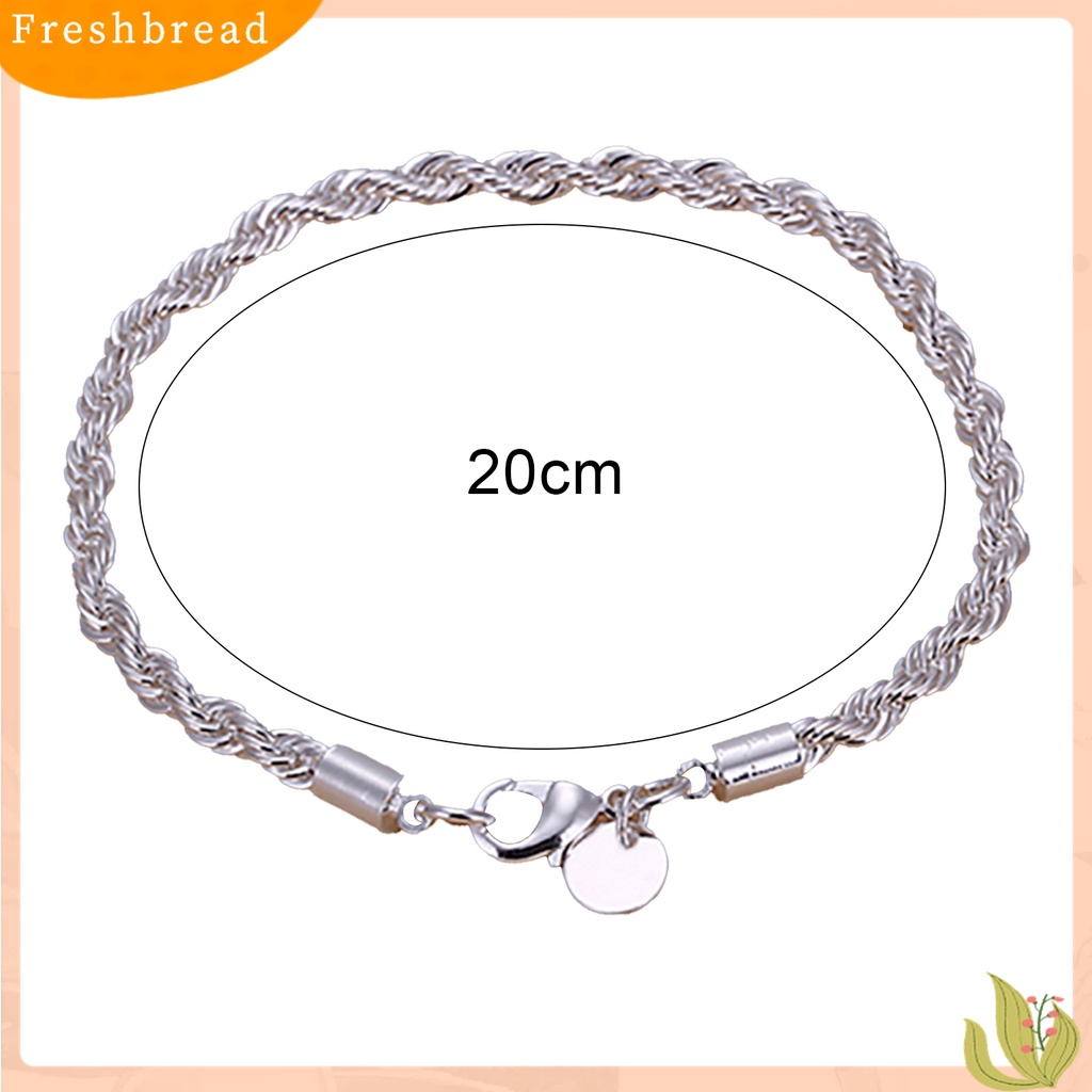 Gelang Rantai Lapis Silver Model Twisted Gaya Elegan Untuk Wanita