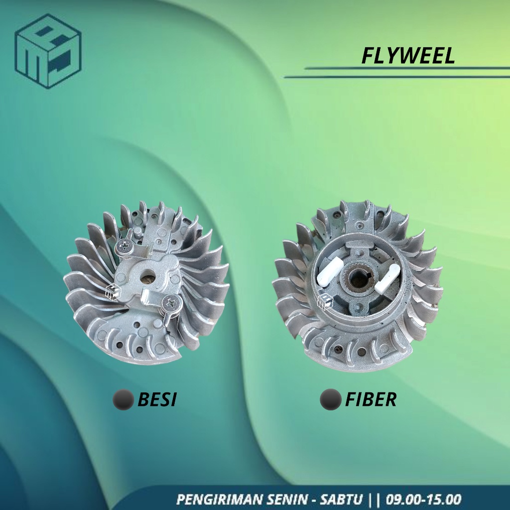 Flywheel Roda Gila Kipas Magnet Mesin Chainsaw Senso Kecil Mini 5200/5800