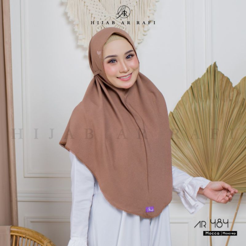 TERBARU ✅ AR 484 HIJAB INSTAN by HIJAB AR RAFI ORIGINAL || INAYAHHIJAB-Mocca