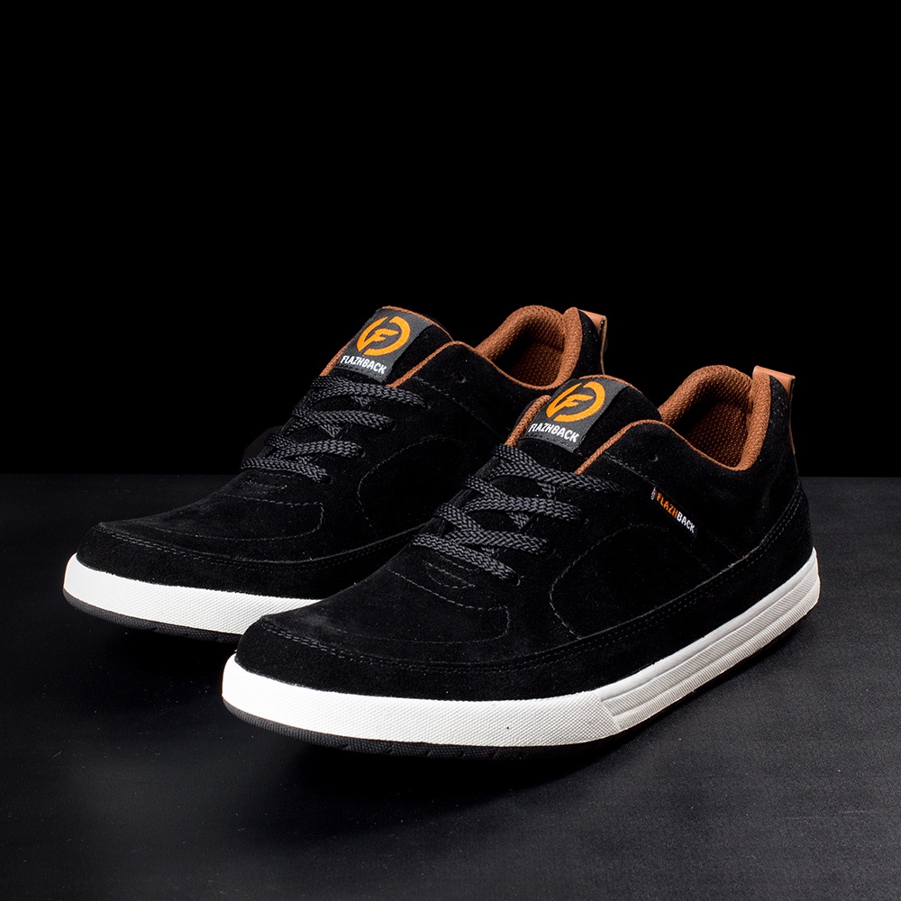 DAVIS BLACK |ManNeedMe x FLAZHBACK| Sepatu Sneakers Pria Casual Shoes ORIGINAL