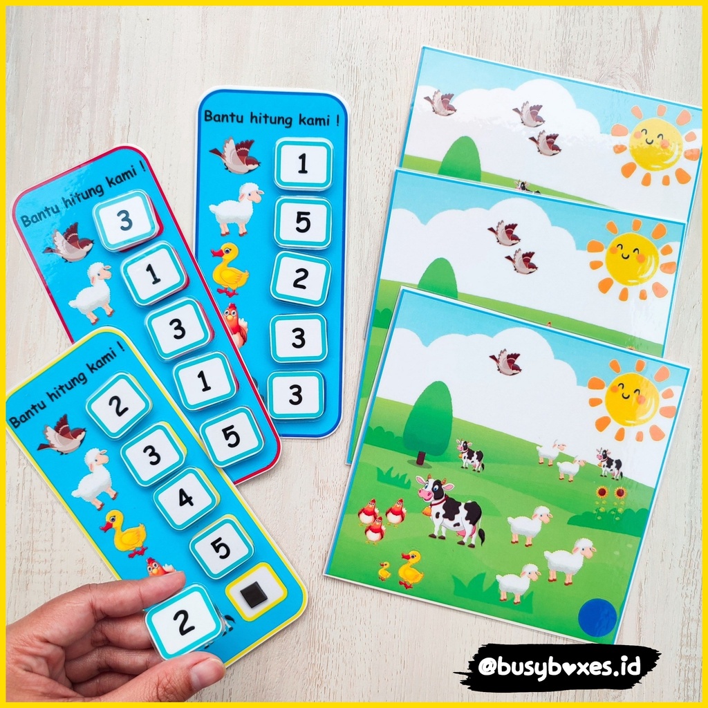 [busyboxes.id] Busy Page farm animals counting