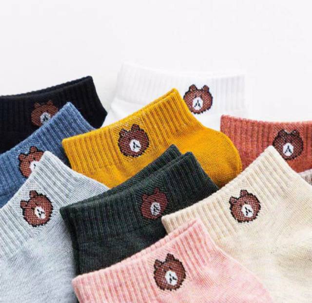Kaos Kaki Wanita Motif Beruang