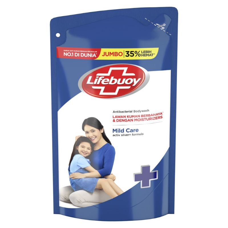 Lifebouy sabun mandi mild care refill 850/825ml