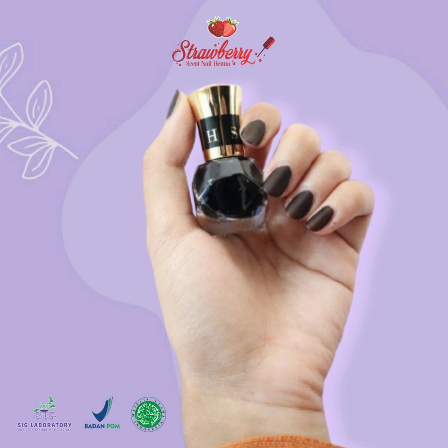 Kutek henna Strawberry Nail Henna Kutek Henna 15ml dan 5ml