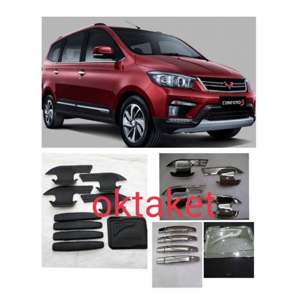 paket outer handle tank cover Wuling Confero hitam chrome