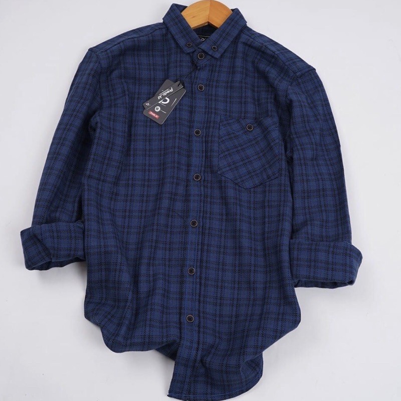 KEMEJA KOTAK KOTAK PRIA LENGAN PANJANG KATUN PREMIUM