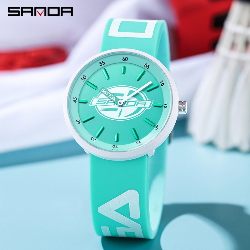 SANDA 3211 Jam Tangan Pria Wanita Analog Tali Rubber Anti Air WATCHKITE WKOS