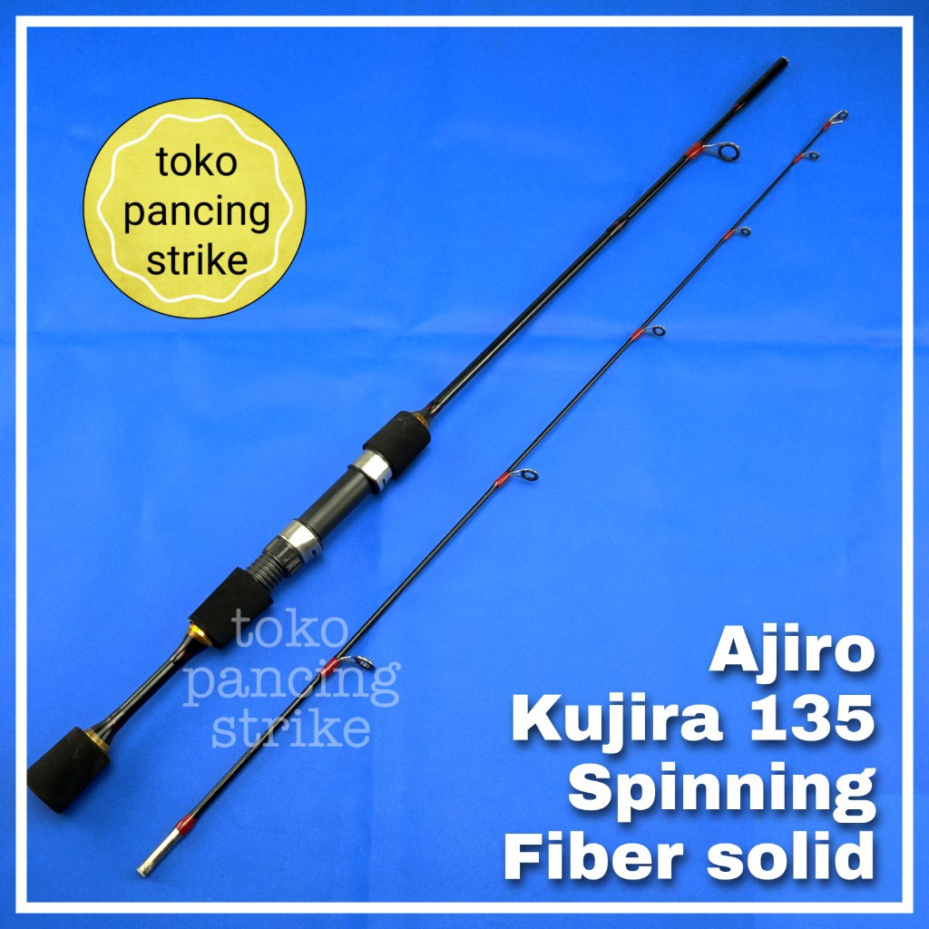 joran pancing spinning fiber solid murah kuat ajiro kujira 135