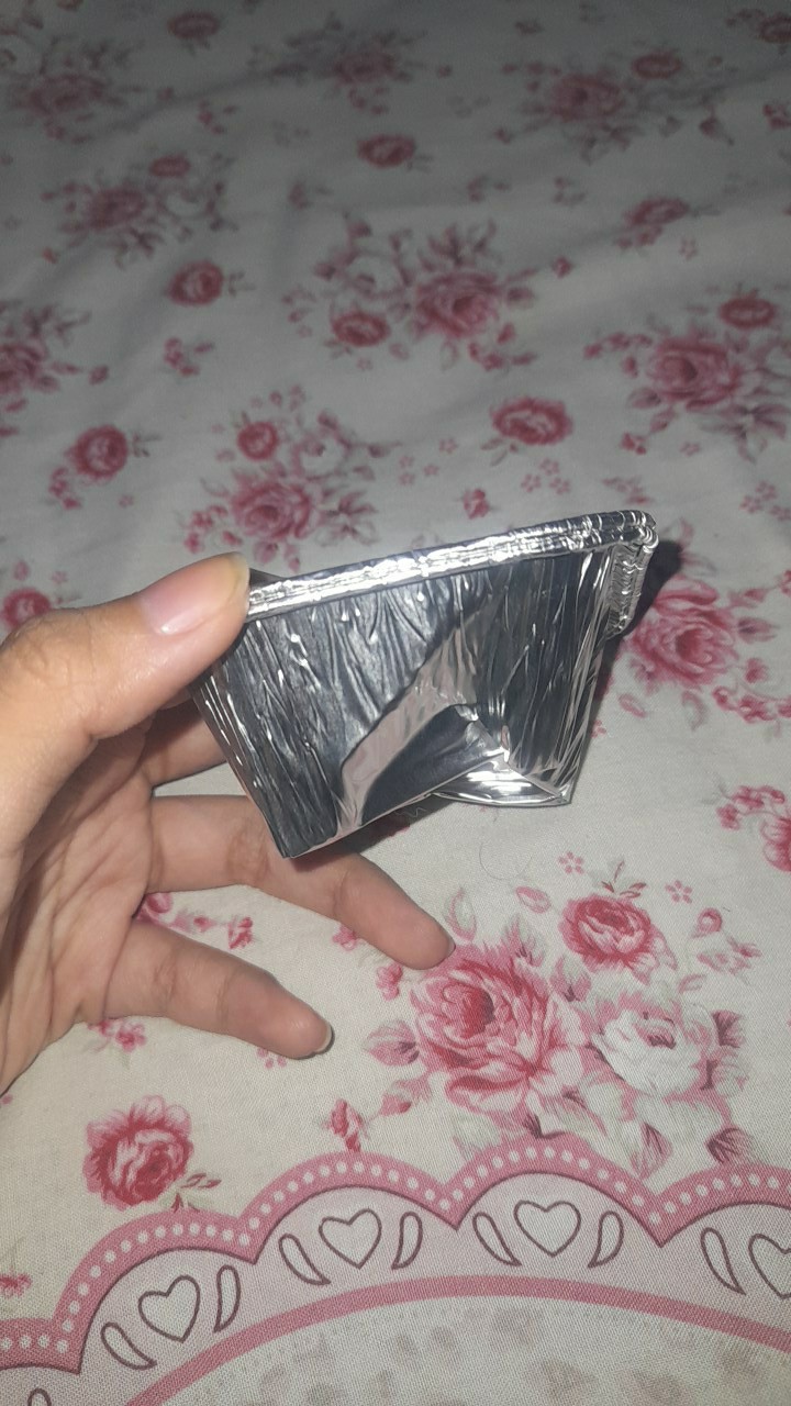 Cup Aluminium Foil - Cup Kotak - Wadah Pastel Tutup