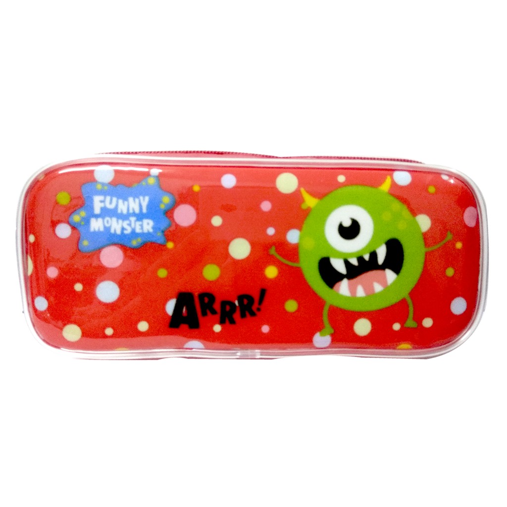 

OTB Pencil Case PVC Funny Monster/ Tempat Pensil Plastik