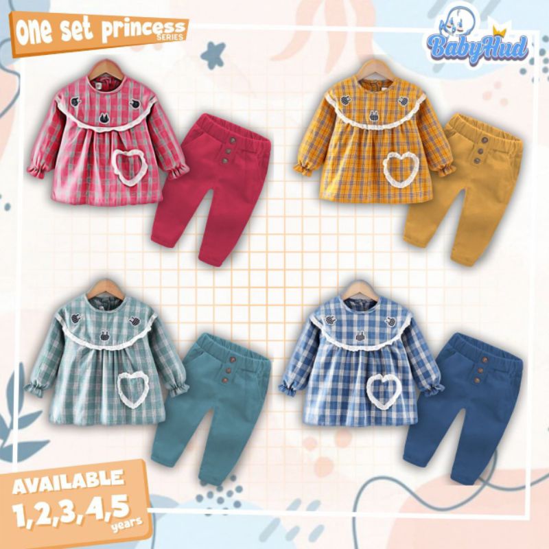 READY Setelan Baju Anak Perempuan - One Set Princess By BabyHud