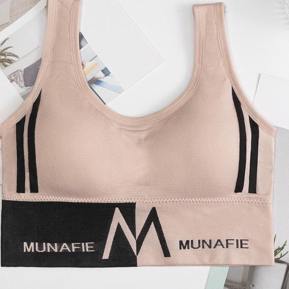 Bra Sport Munafie Pakaian Wanita Bh Tanpa Kawat Busa Push Up Import Murah  bra21