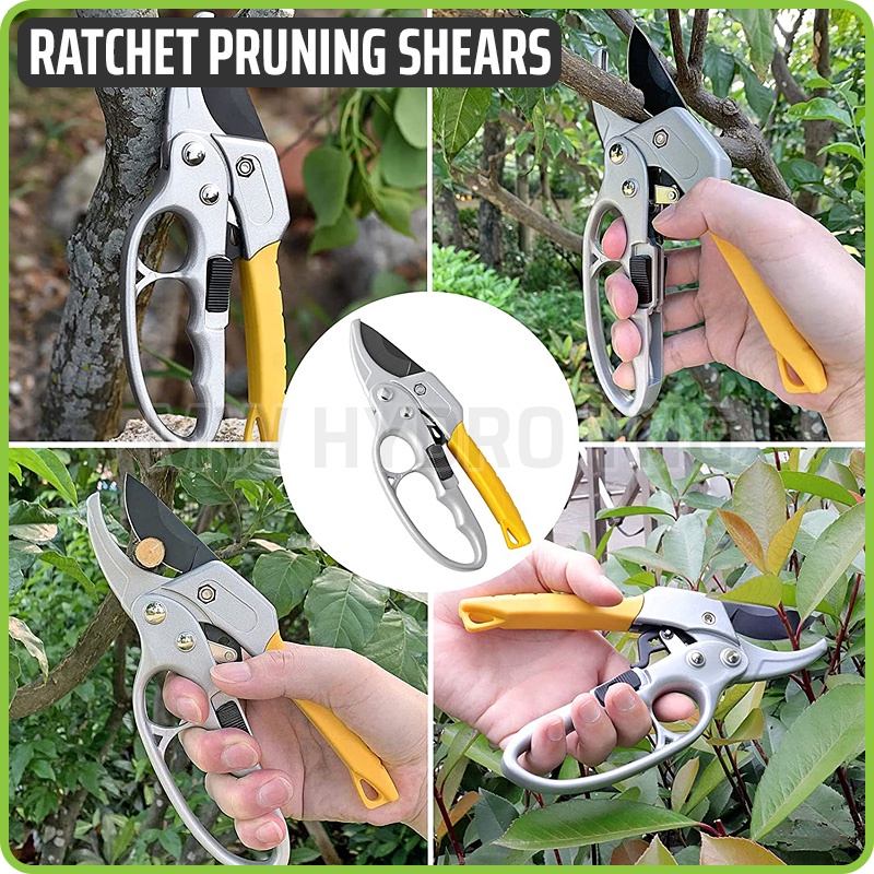 Ratchet Pruning Shears Scissors - Gunting Taman, Dahan Ranting Tanaman