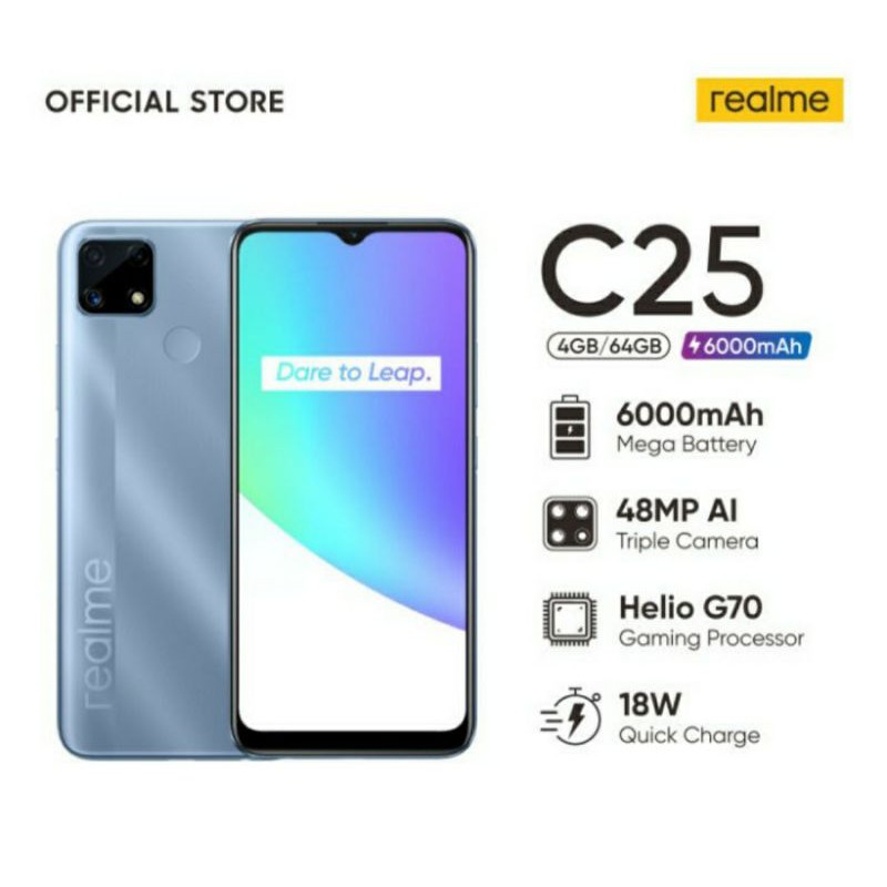 Realme C25 4Gb 64Gb 4 GB 64 GB Garansi Resmi Realme