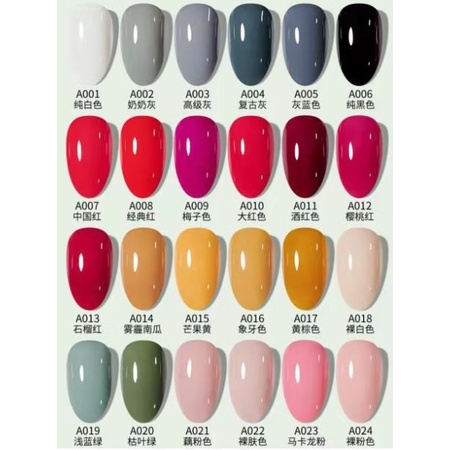(Ready Jatim) KUTEK CHAR ZIEG UV GEL NAIL POLISH KODE 001-036