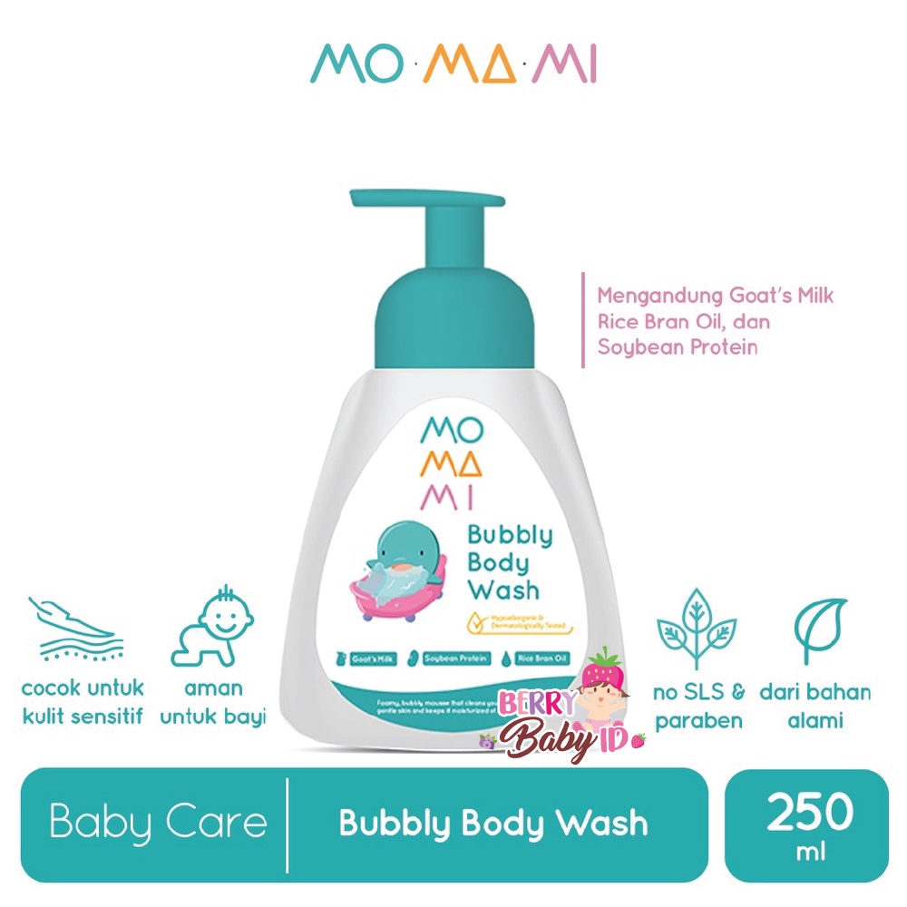 Momami Bubbly Body Wash Sabun Mandi Bayi Hypoallergenic 250 ml Berry Mart