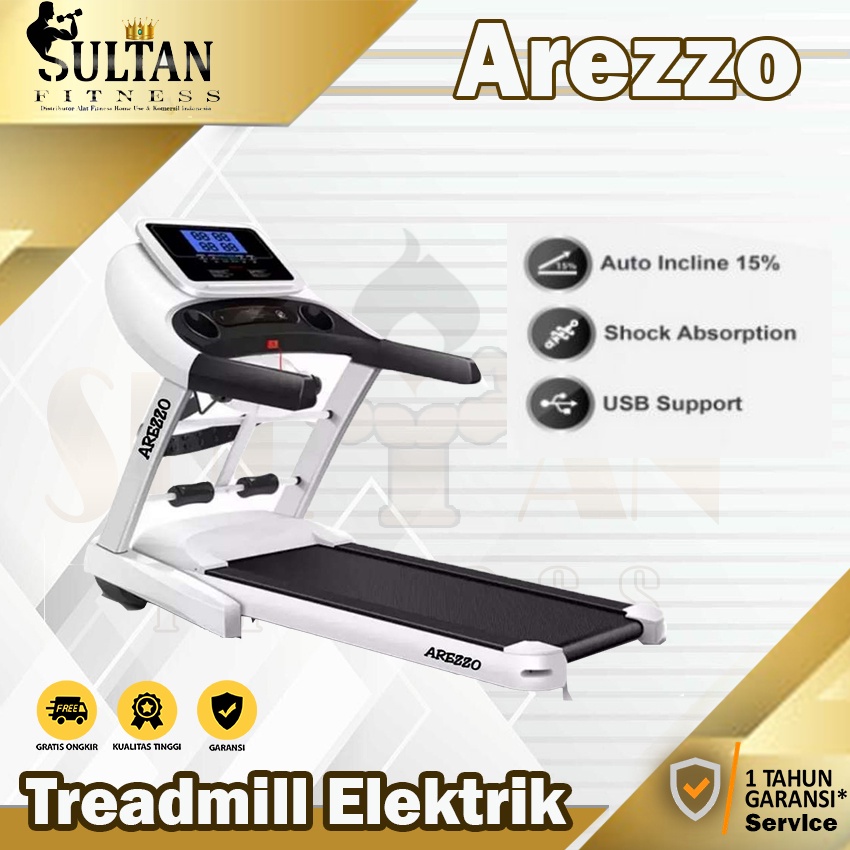 Alat Fitness  Treadmill Elektrik Arezzo Ireborn bisa COD JOGJA