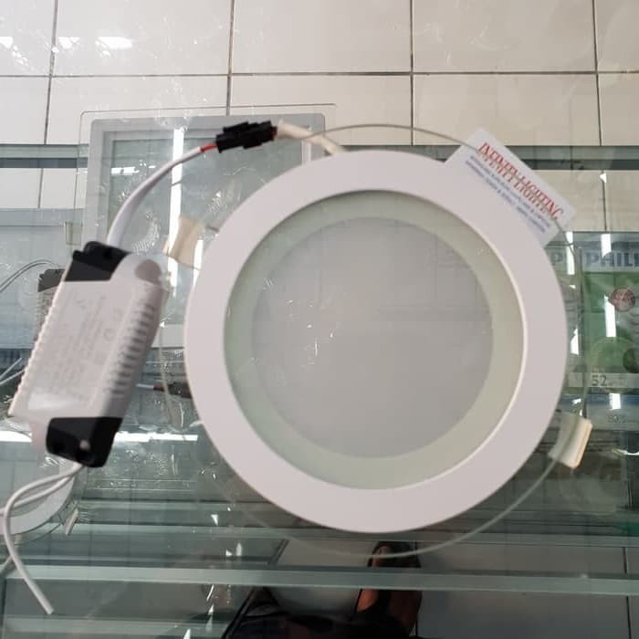 LAMPU PLAFON TANAM/IN BOW LED 3 WARNA 12W BULAT