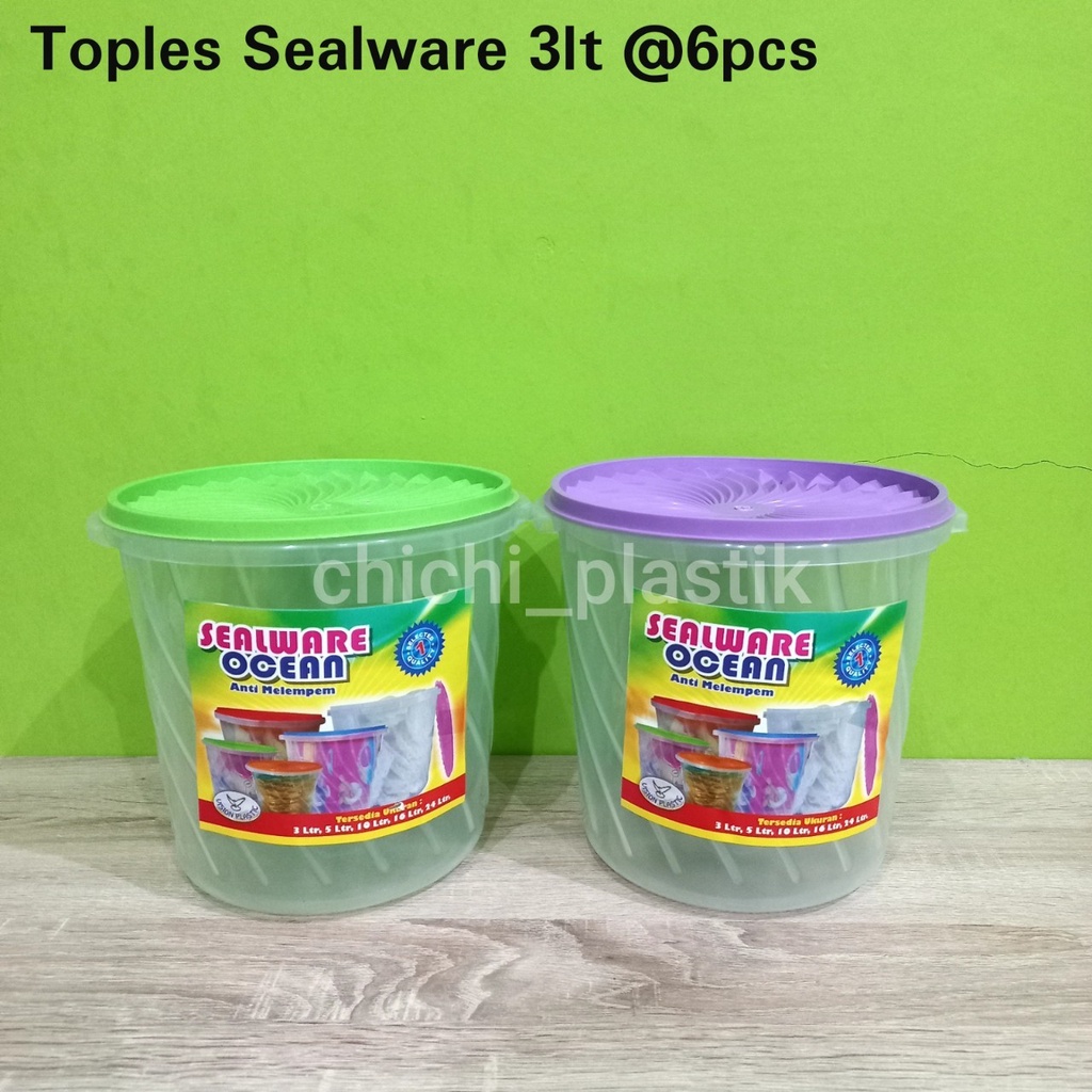 6PCS Toples sealware 3lt toples krupuk jajan peyek