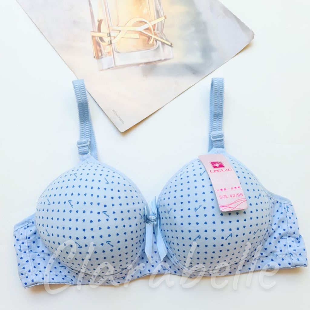 Bra Wanita Dewasa Cingcao / Bra Busa tanpa Kawat Kait 3 Cup B Import