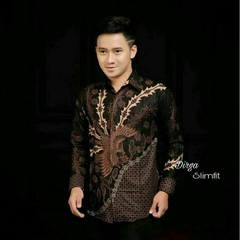 Kemeja  Batik Pria Lengan Panjang Motif Terbaru Modern Anak Muda size M L XL XXL