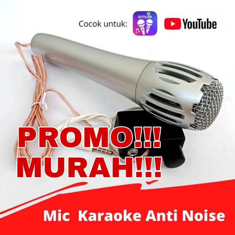 PROMO MURAH Mic Karaoke Smule Hp Mic Eksternal Alat Penjernih Smule Recording Anti Noise