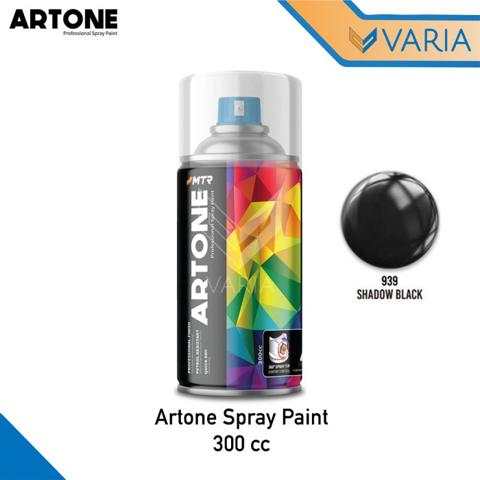 Artone Spray Paint 300 cc Cat Semprot Pylox Pilox Black Hitam 939