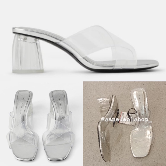 zara see through heels