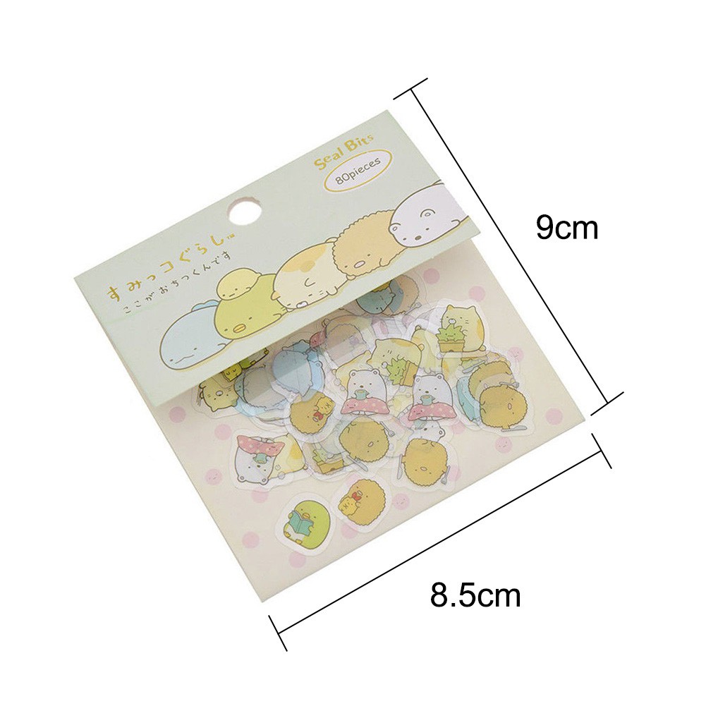 【HOT SALE】80Pcs/Bag Kawaii Sumikko Gurashi Decorative Stickers DIY Scrapbooking Paper Diary Album Computer Notebook Decoration