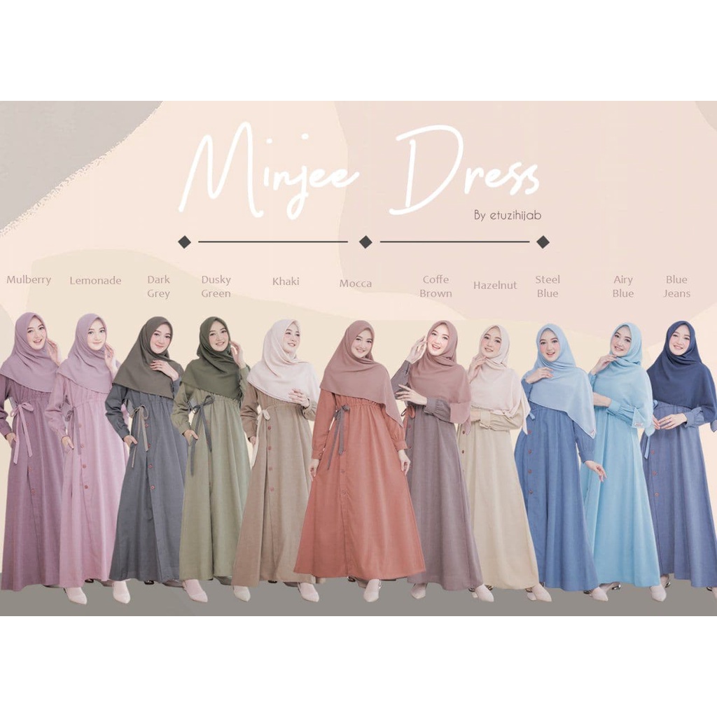 Gamis By Etuzi Hijab / MInjee Dress / Gamis Syari Remaja Polos
