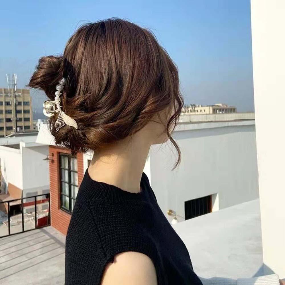 Agustina Hair Claw Temperamen Mutiara Sederhana Wanita Gaya Korea Jepit Rambut