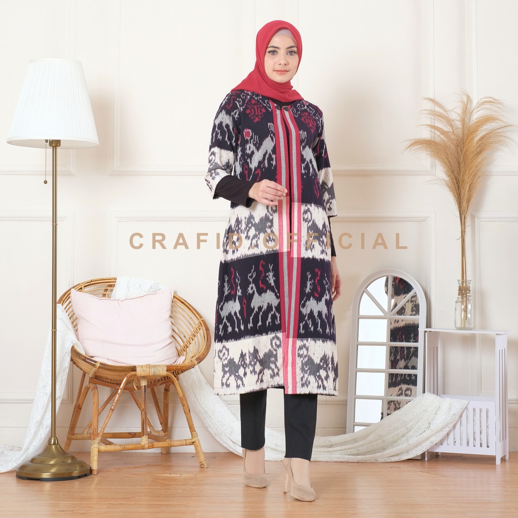 CRAFID HARA 01  Long Cardigan Full Tenun