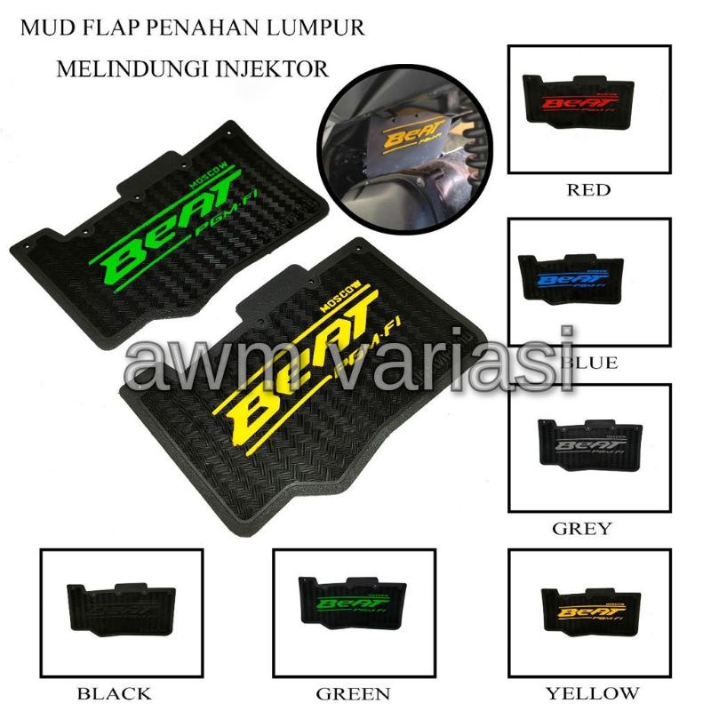 MURAH!! MUDFLAP BEAT FI NEW KARET PELINDUNG ANTI LUMPUR KOLONG BEAT FI HONDA