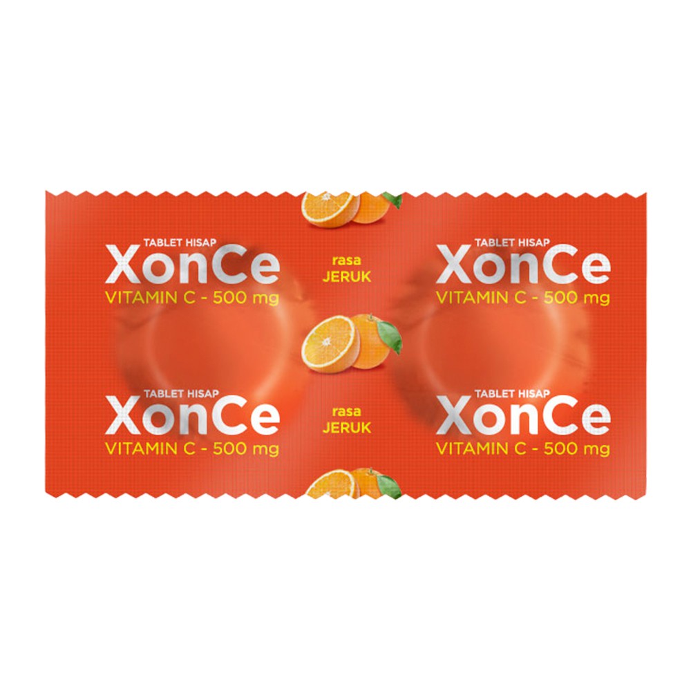 Xonce Tablet Hisap Vitamin C 500mg - 1 Box Isi 50 Strip