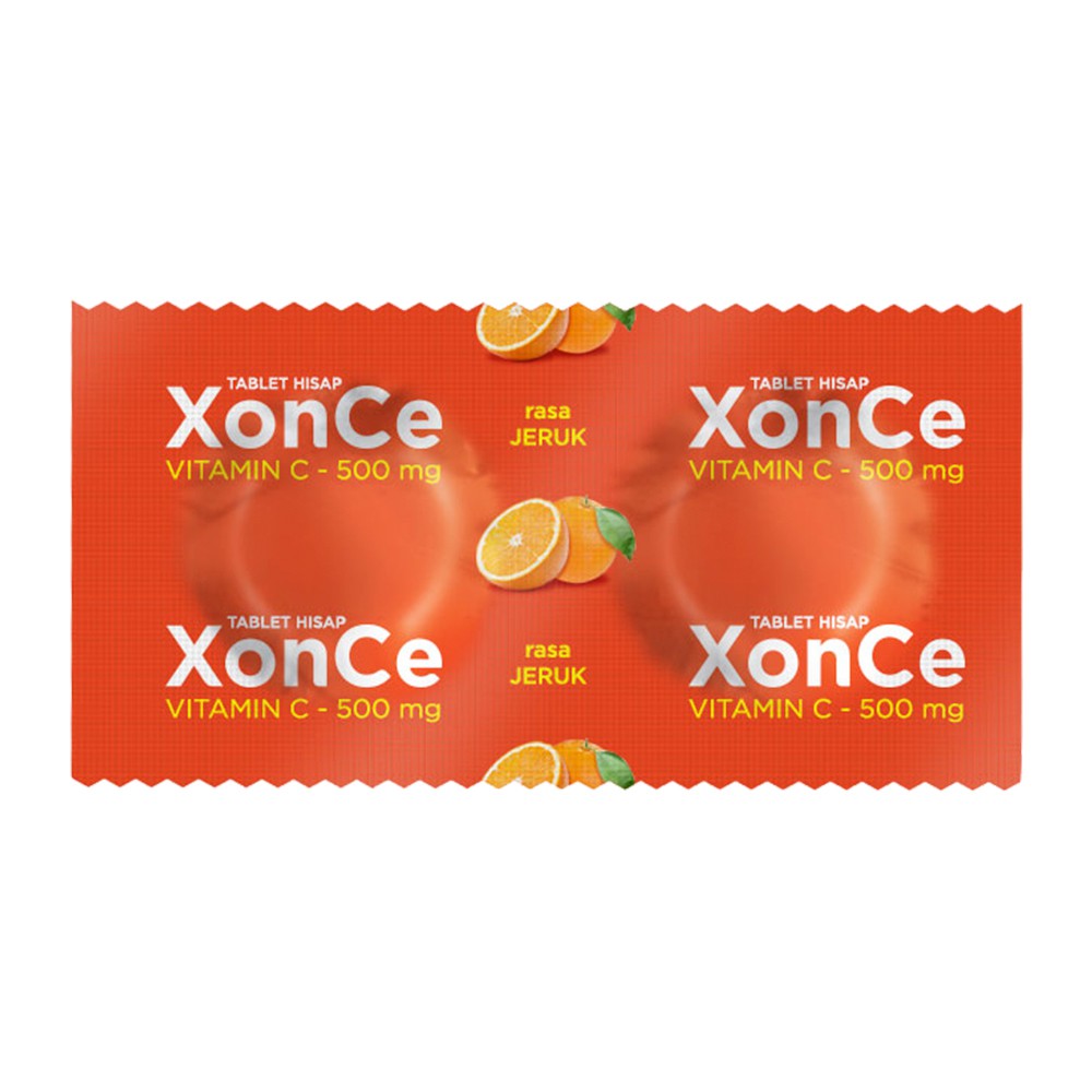 [Free 10 Strips - Cek Deskripsi] Xonce Tablet Hisap Vitamin C 500mg - 1 Box Isi 50 Strip