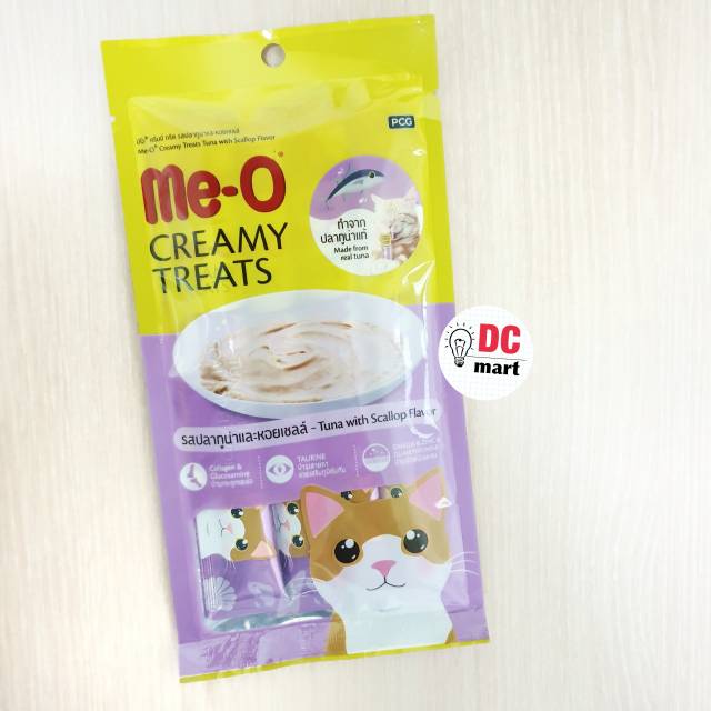 MEO Creamy Treats 60gr ( 15 Gr x 4 sachet ) / Makanan Cair Kucing Sachet