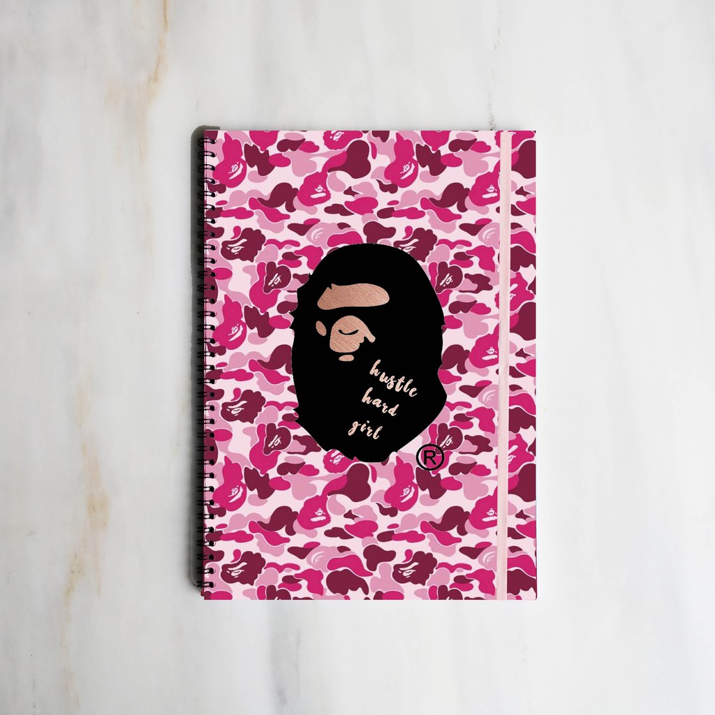 

BAPE HUSTLE Spiral Ruled Notebook Diary Journal Office School Supplies Buku Tulis